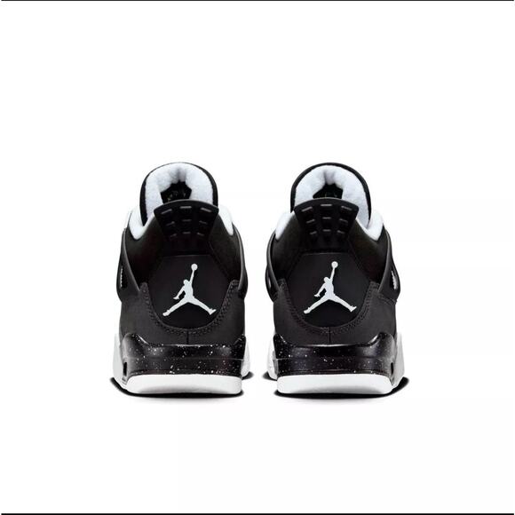 NEW Nike Air Jordan 4 Retro (PS) Black White ‘Fear’ FV4537-002 Youth Size 1Y - Picture 5 of 7
